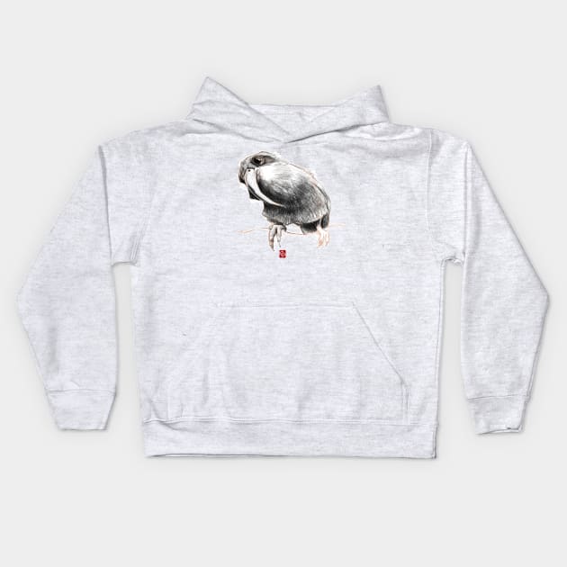 Sketchy Parot Kids Hoodie by Khasis